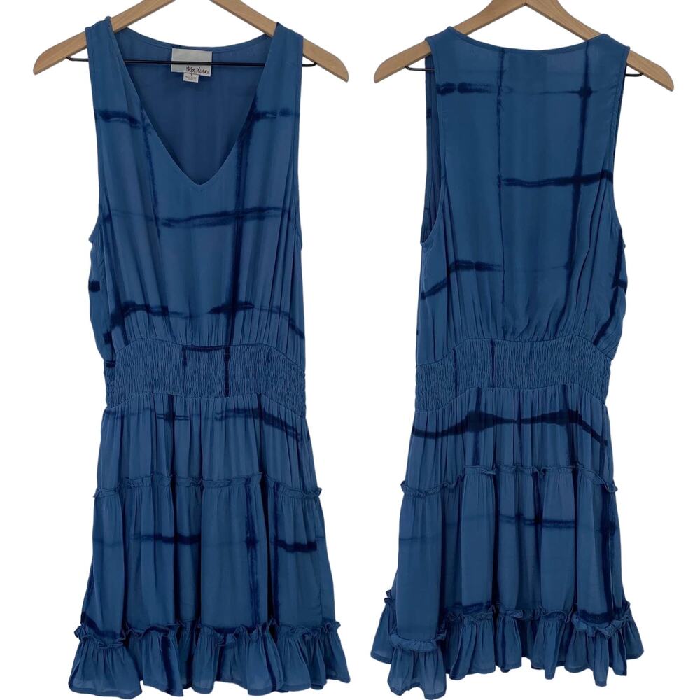 Anthropologie Chloe Oliver Fit & Flare Tank Dress Flattering Blue Womens Small